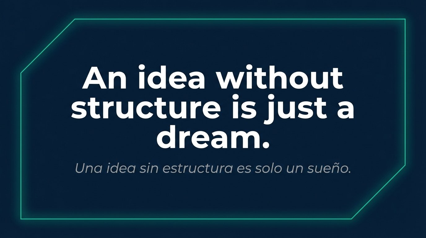 An idea without structure is just a dream